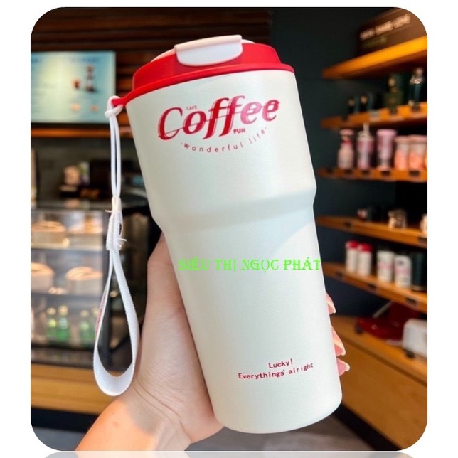[SIÊU ĐẸP, SIÊU XỊN XÒ] Ly giữ nhiệt LEO COFFEE CUP 620ml_Rất phong cách