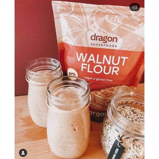 Bột hạnh nhân óc chó hạt gai hữu cơ protein Dragon Superfood 200g