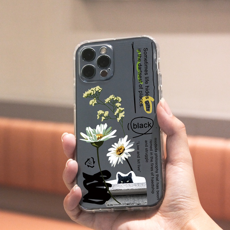 Ốp lưng iphone Ốp điện thoại SUNTAIHO TPU viền vuông chống rơi họa tiết tùy chọn cho IPhone 13 12 11 Pro Max X XS Max XR 8 7 6 6S Plus