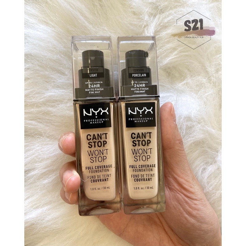 Kem Nền NYX Can't Stop Won't Stop Full Coverage Foundation Matte Finish 30ml