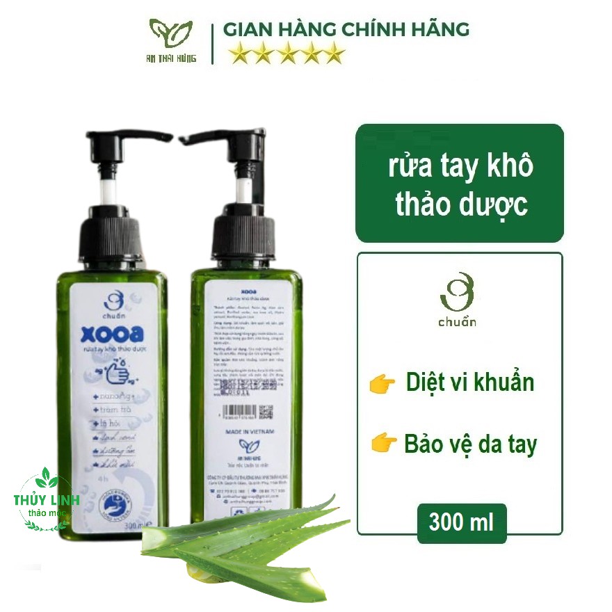 Xooa - Rửa tay khô thảo dược chống vi khuẩn dưỡng da khử mùi - Thảo dược An Thái Hưng