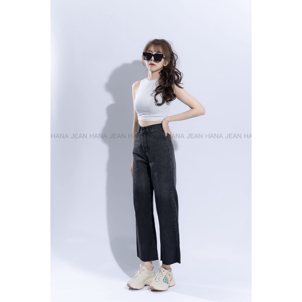 Quần Baggy Ống Rộng Jean Nữ Lưng Cao Trơn Loang 2 Màu Kiểu ULZZANG | WebRaoVat - webraovat.net.vn