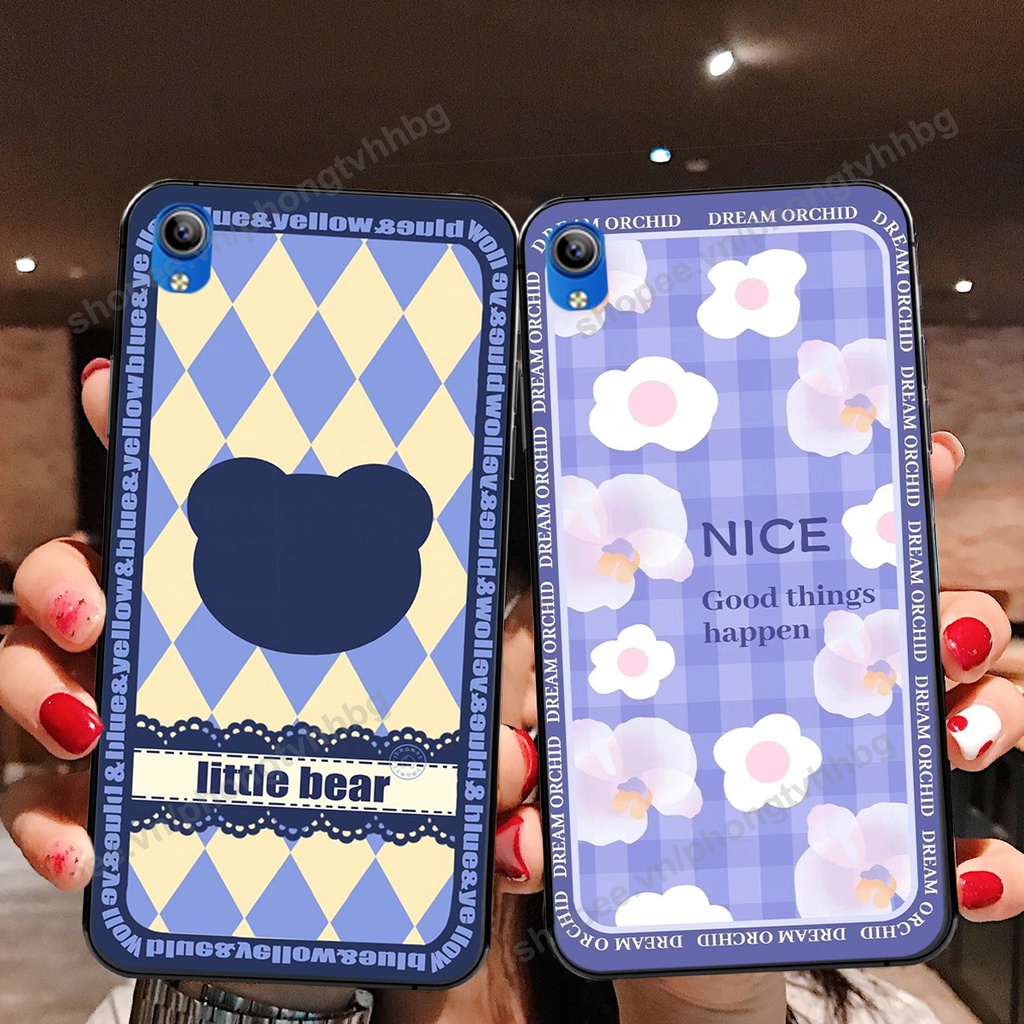 Ốp lưng Vivo Y1S / Y91 / Y91c / Y93 / Y95 in mẫu gấu thể thao , smile mặt cười cực cute