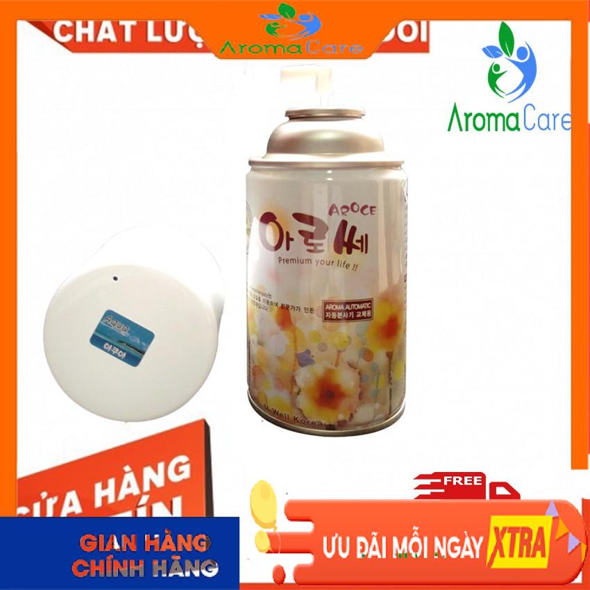 Bình xịt thơm phòng Aroce Hàn Quốc - Mùi Aqua - Lắp đặt trong máy xịt tự động thơm phòng