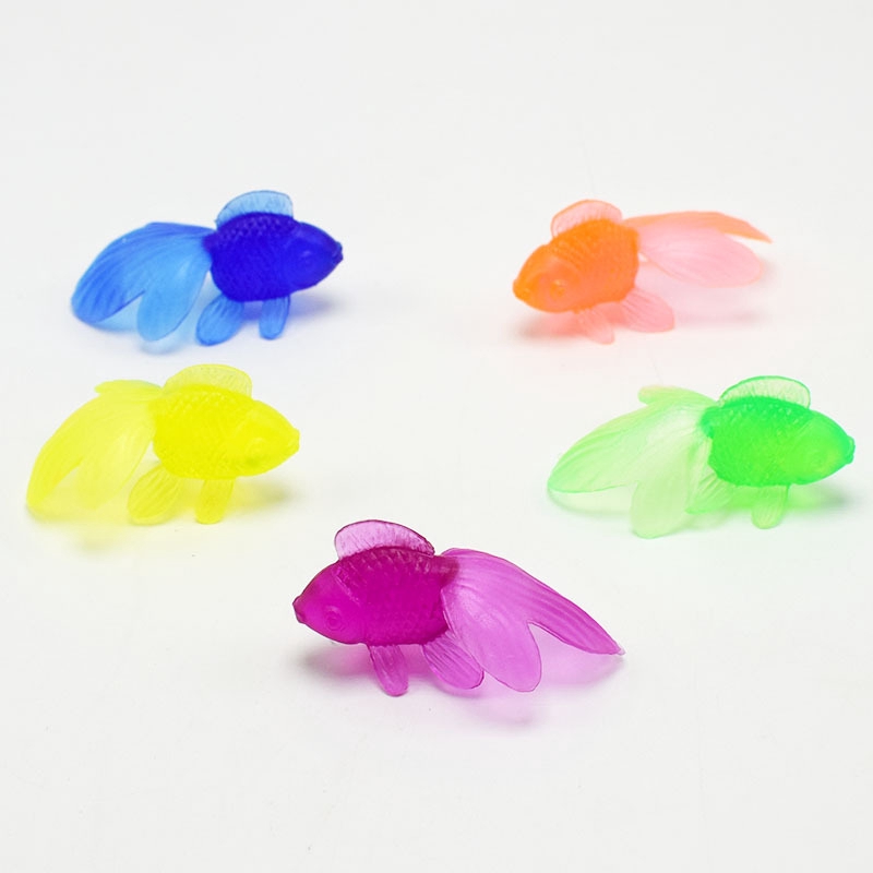 10Pcs Soft Rubber Gold Fish Baby Bath Toys Plastic Simulation Small Gold fish Water Toy Fun Kids Swimming