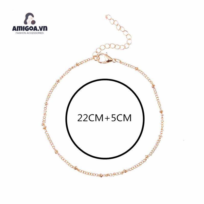 Lắc Chân Đính Hạt Đơn Giản Thời Trang Dành Cho Nữ
