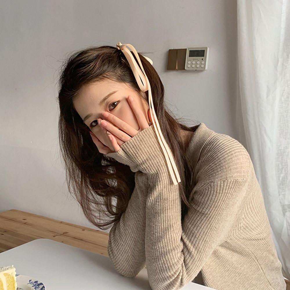 NICKOLAS Dây Cột Tóc Đính Nơ Đơn Giản Phong Cách Hàn Quốc Cho Nữ