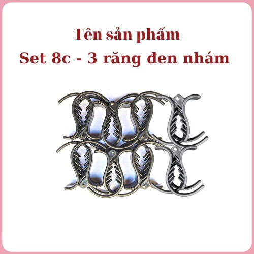 Set 12 kẹp càng cua nhựa nhám chống gãy siêu xinh cho nàng