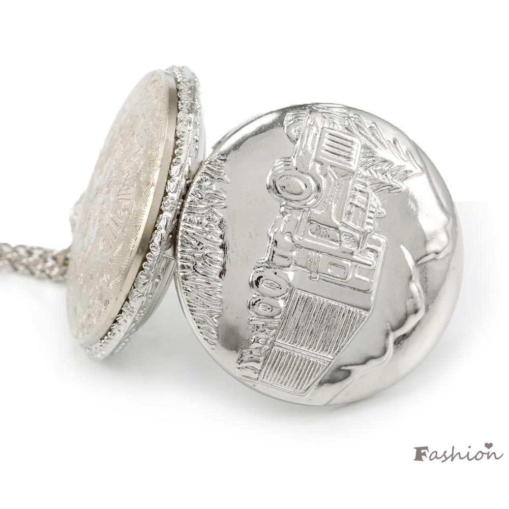 Đồng Hồ Bỏ Túi Hình Tàu Lửa Phong Cách Vintage