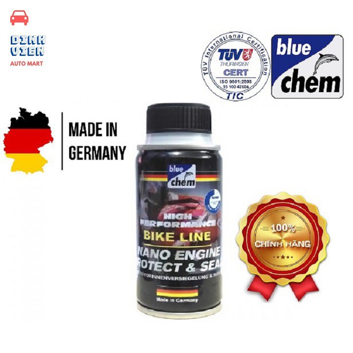 { SIÊU BẢO VỆ } Chai dung dịch Nano bảo vệ động cơ cho mô tô xe máy Bluechem Nano Engine Super Protection (50ml)