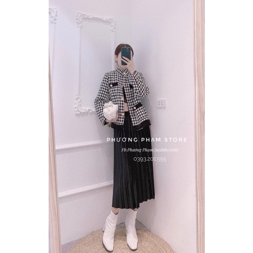 Áo Dạ Kẻ 2 Lớp Kèm Đai Có Ảnh Thật Kèm Video | BigBuy360 - bigbuy360.vn
