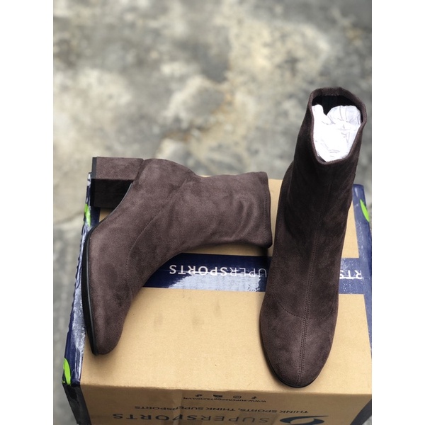 Boots ống vải cao 7cm xuất xịn mũi tròn ôm chân