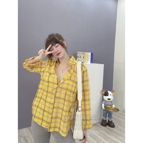 Áo somi caro form cánh dơi chị em mặc không bao giờ lỗi mốt đâu nhé