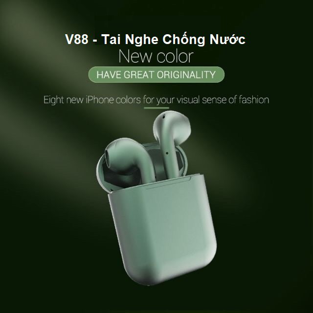 Tai nghe Bluetooth iV88 Bản Mới V5.0 Cảm Ứng Cực Nhạy 1 Đổi 1 Trong 1 Tuần BH 12 tháng