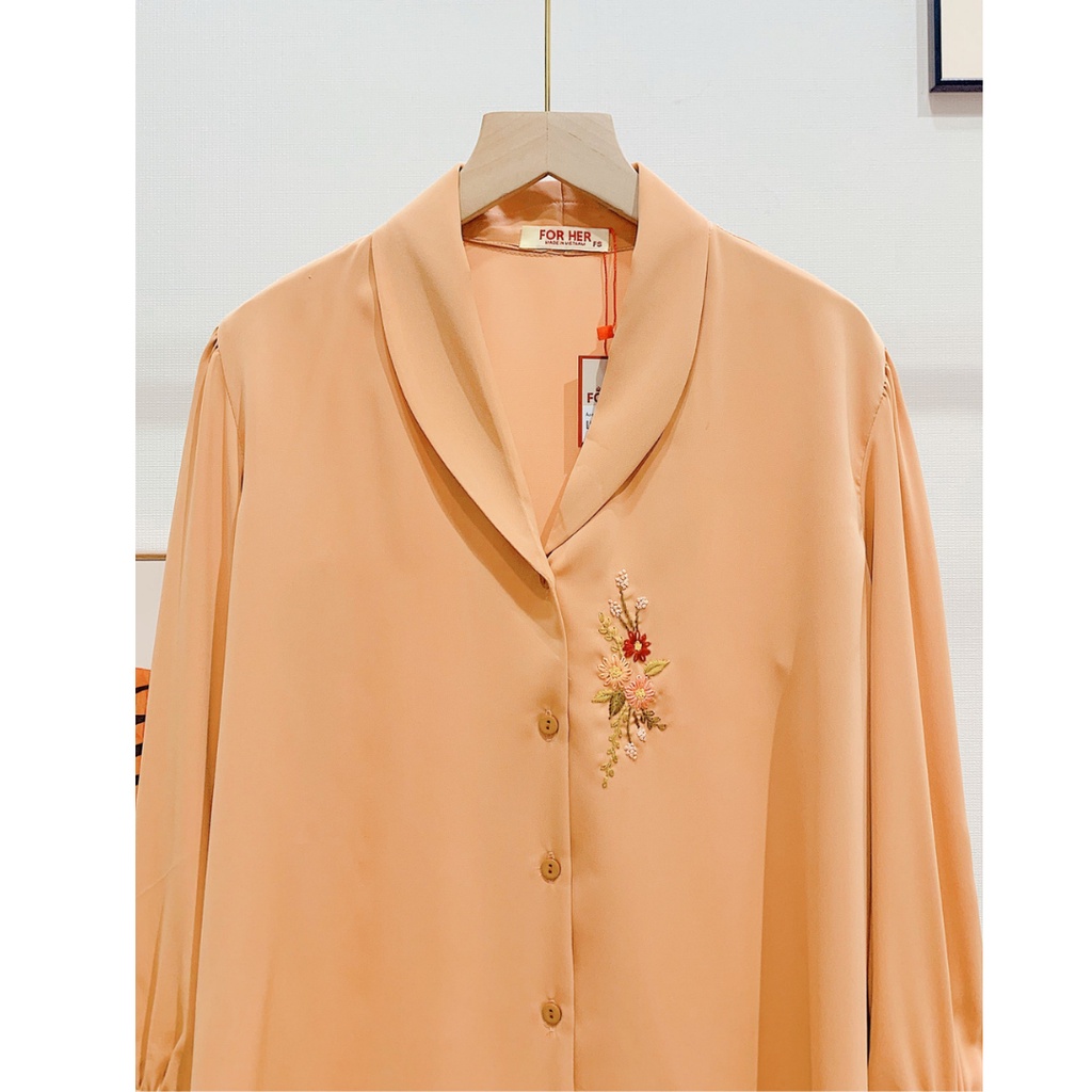 Áo Cổ Sam FOR HER Thêu Hoa AO0615