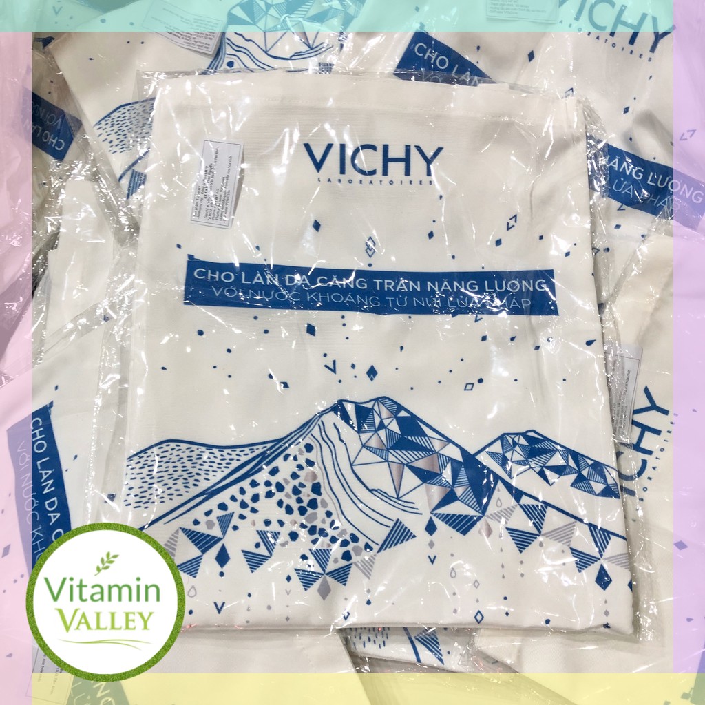 (Quà Tặng Vichy) Túi Tote Núi Lửa Phiên Bản Đặc Biệt Mừng Sinh Nhật Vichy