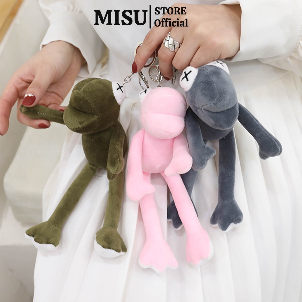 Móc khóa gấu bông treo balo cute MISU móc khóa xe máy thời trang dễ thương