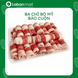 [GIAO HỎA TỐC ĐÀ NẴNG 2H] - Ba chỉ bò Mỹ bào cuộn 500g
