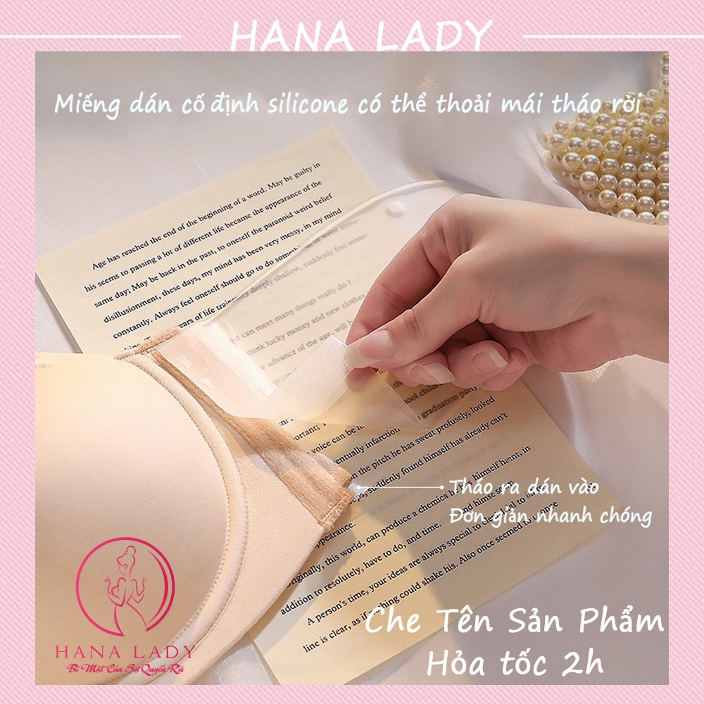 Áo ngực su đúc cúp ngang không dây đệm dày nâng ngực chống tuột tặng kèm dây lưng + dây cổ DT044
