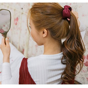 Kẹp gắp tóc hình nơ bằng vải phong cách Hàn Quốc