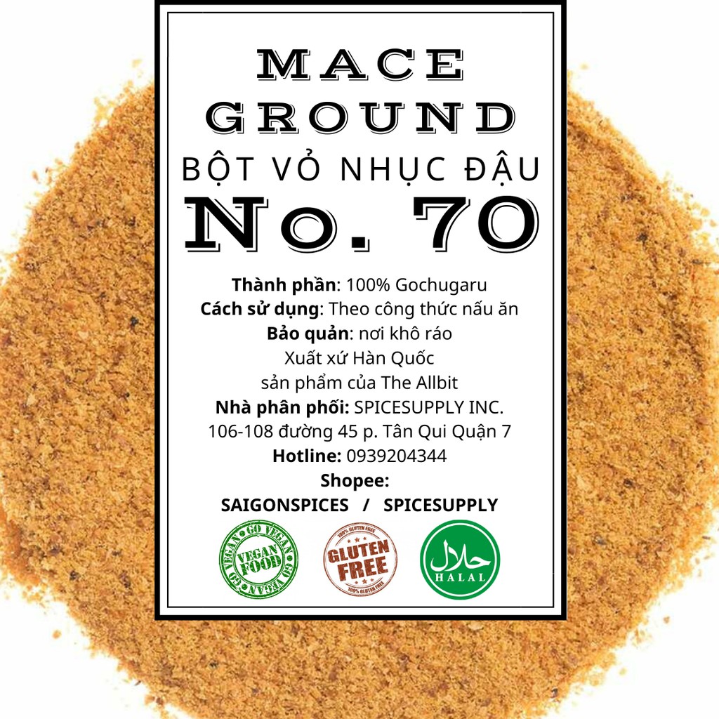 Mace Ground - Vỏ Nhục Đậu Khấu Hũ 80g