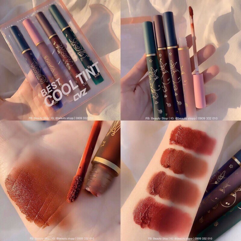 Sét son kem 4 cây CVZ BEST COOL TINT hoạ tiết kì lân | BigBuy360 - bigbuy360.vn