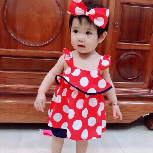 Bộ chấm bi bé gái