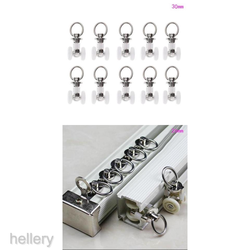 Set 10 Bánh Xe Lăn Bằng Hợp Kim Nhôm Chuyên Dụng Cho Rèm Cửa Sổ