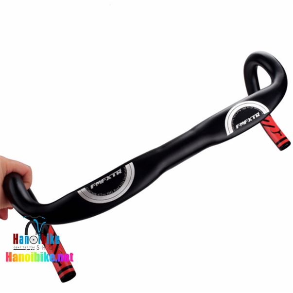 Ghi đông nhôm 3T FMF Pro cho xe đạp thể thao hoặc fixed gear Đen đỏ - 42