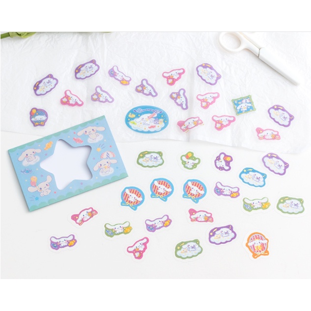 Zanmo Túi 45 Tờ Nhãn Dán Sticker Hoạt Hình Nhật Bản Kitty,Melody,Kurumi,Snoppy...