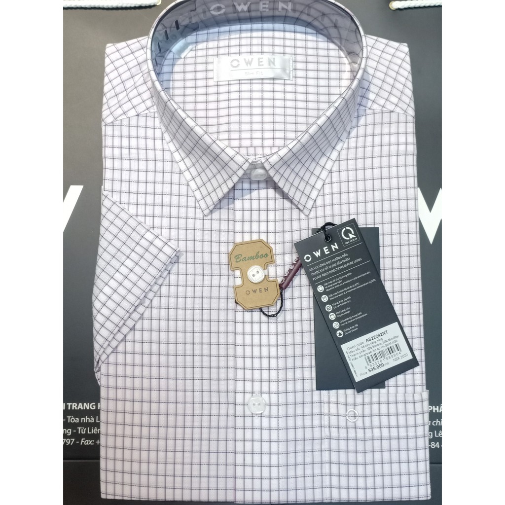 XẢ ÁO LẺ SIZE - Áo sơ mi cộc tay Owen 22242 size 42