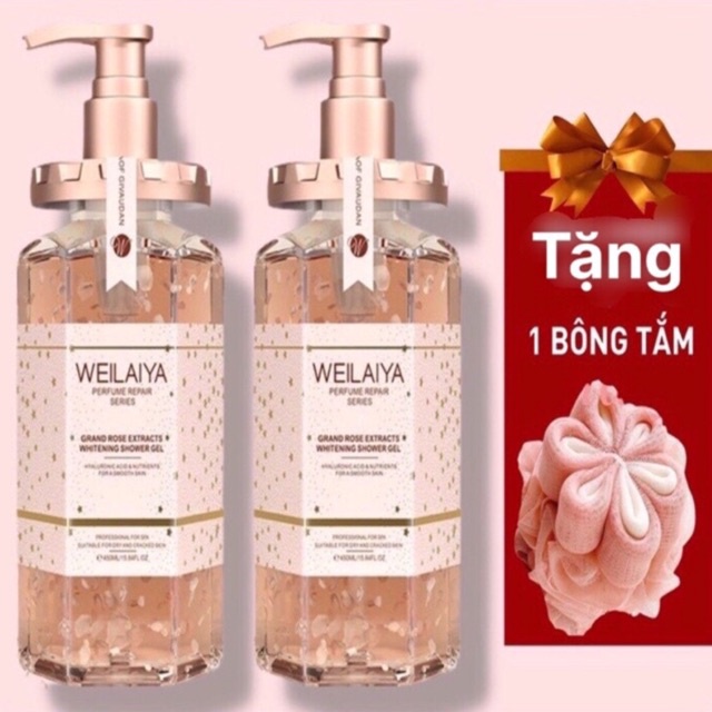 [CHÍNH HÃNG] SỮA TẮM TRẮNG DA CÁNH HOA HỒNG DAMASK WEILAIYA