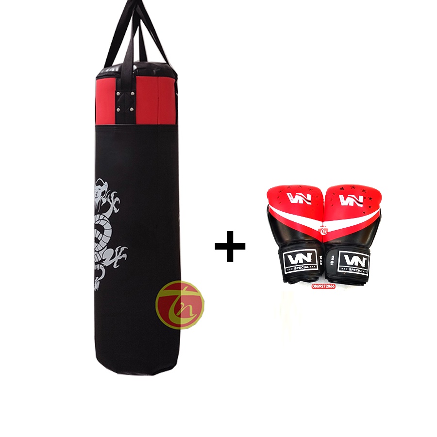 combo bao cát đấm bốc 1m và găng đấm bốc chất lượng - trung nghĩa sport