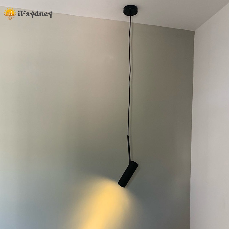 Đèn Treo Trang Trí Màu Đen Thiết Kế Tối Giản Phong Cách Bắc Âu Có Thể Điều Chỉnh Góc