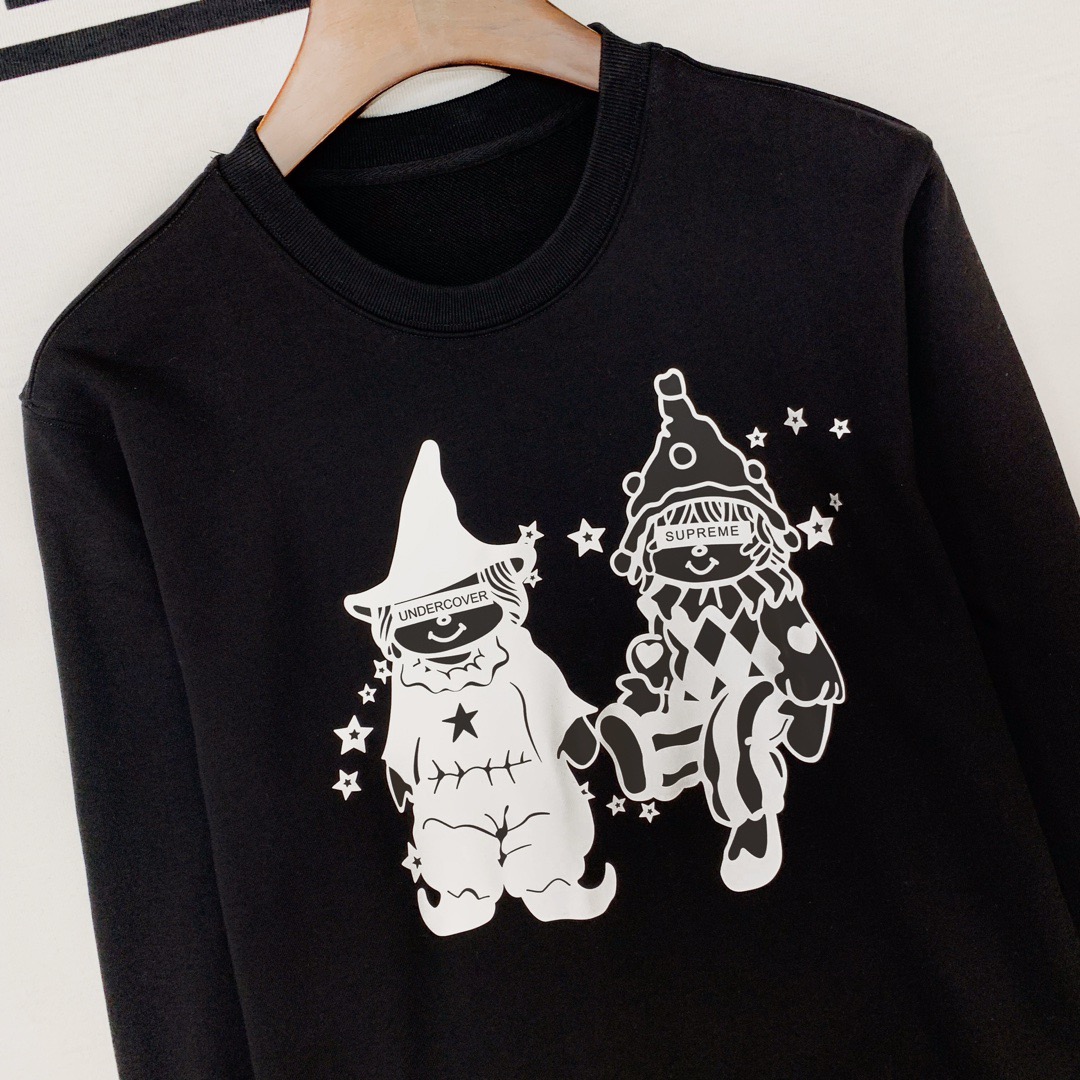 suprem @ Autumn and winter 2020 new men's long-sleeved sweater round neck printed pure cotton fabric can not buy