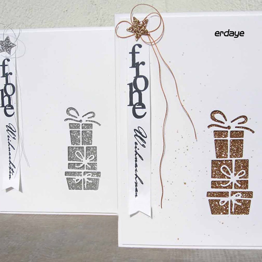 Khuôn cắt giấy làm từ kim loại hình hộp quà trang trí sổ thủ công