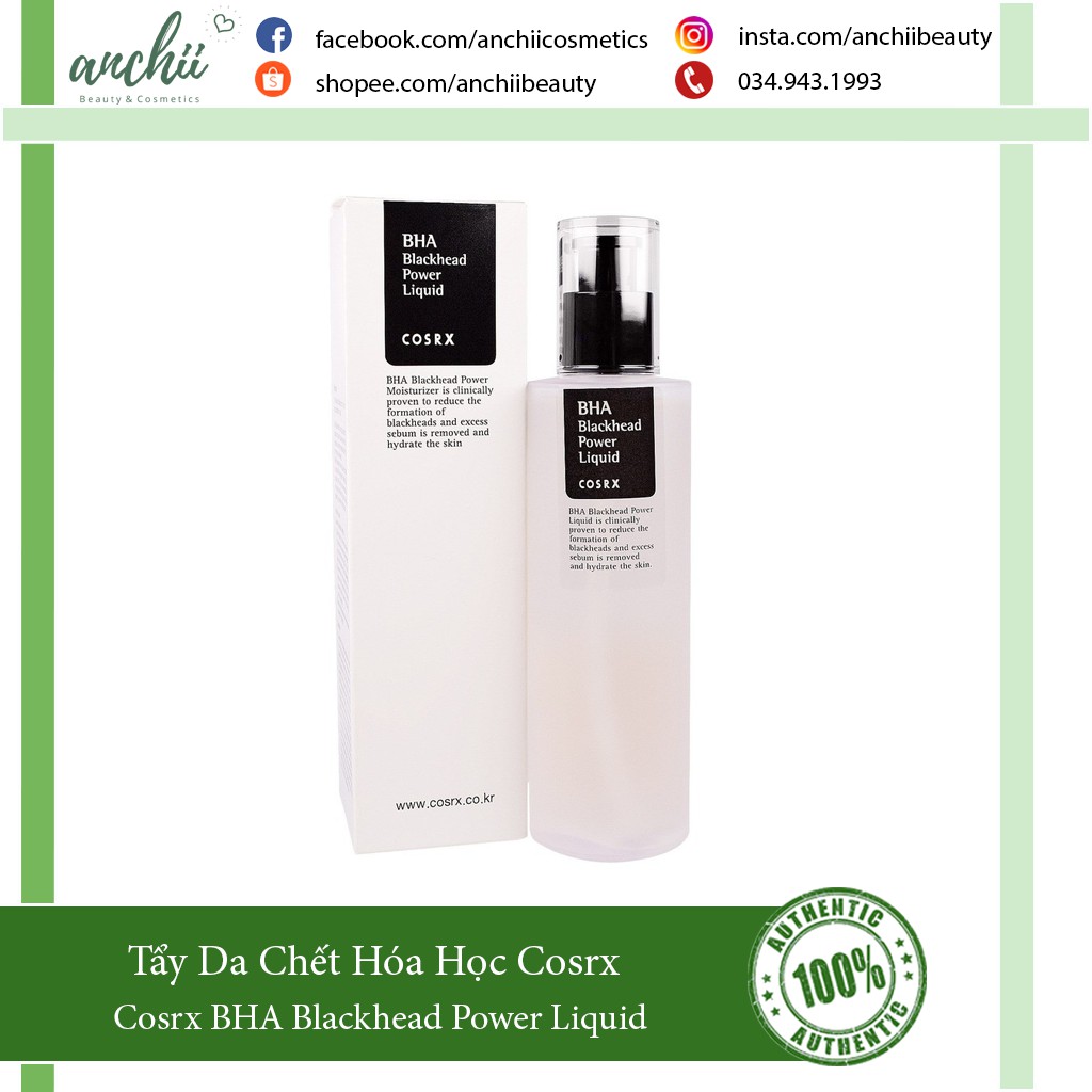 [TOP 1 UY TÍN] Tẩy Da Chết Hóa Học mụn đầu đen Cosrx BHA Blackhead Power Liquid