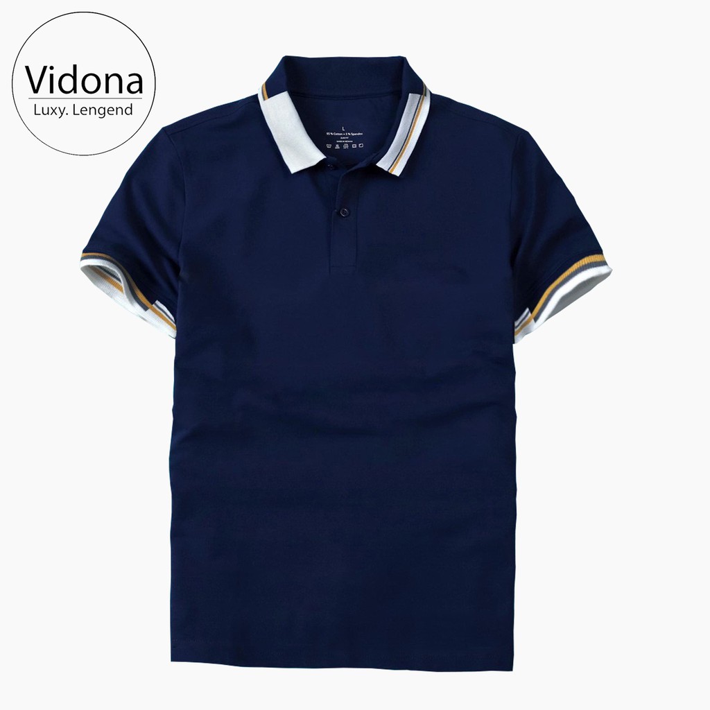 ÁO THỂ THAO NAM, CHẤT LIỆU COTTON CÁ SẤU - VIỀN CỔ ÁO LỆCH