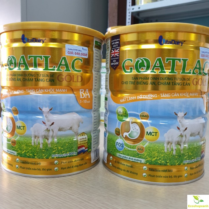 [MẪU MỚI]  Sữa Dê Goatlac Gold BA lon 800G Date mới nhất 2022