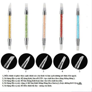 [new] Cọ silicon 2 đầu đa năng làm nail