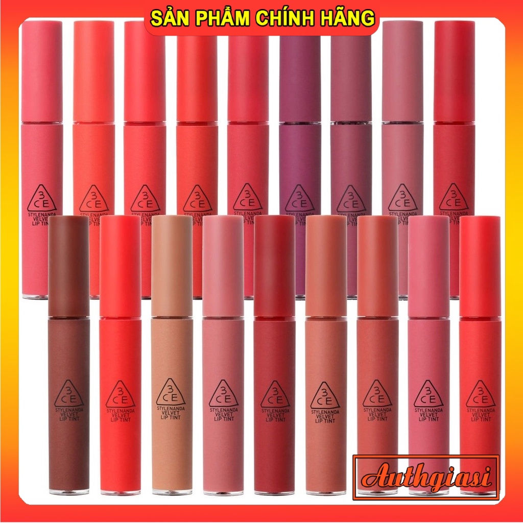 Son kem lì 3CE Stylenanda Velvet Lip Tint nhiều màu Siêu Hot