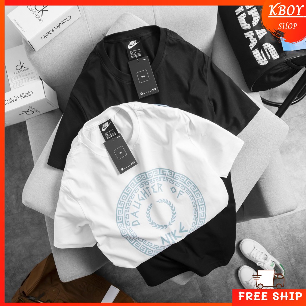 Áo thun nam Kboy Shop Áo phông tay ngắn cổ tròn Unisex 2 màu Trắng Đen dáng ôm phối cực cá tính - V103 | BigBuy360 - bigbuy360.vn