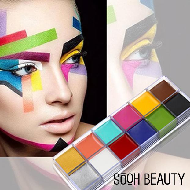 (hàng Mới Về) Bảng Màu Vẽ Cơ Thể 12 Màu Sắc Trang Điểm Dự Tiệc | BigBuy360 - bigbuy360.vn