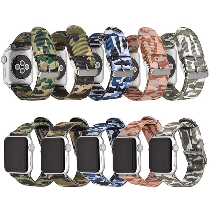 Dây đeo apple watch serise 6 SE 5 4 3 2 1 size 38 40 42 44 mm, dây đeo đồng hồ rằn ri phong cách cá tính