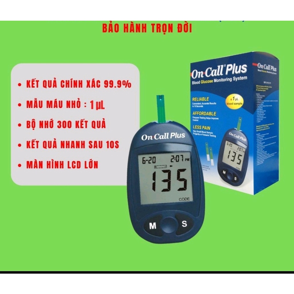 Máy Đo Tiểu Đường Oncall Pluss Mỹ Hộp 50 Kim Lấy Máu