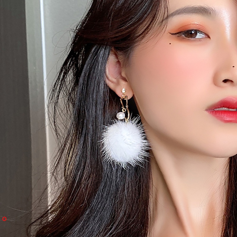 Đôi khuyên tai hình mèo đính ngọc trai mềm hợp thời trang cho nữ