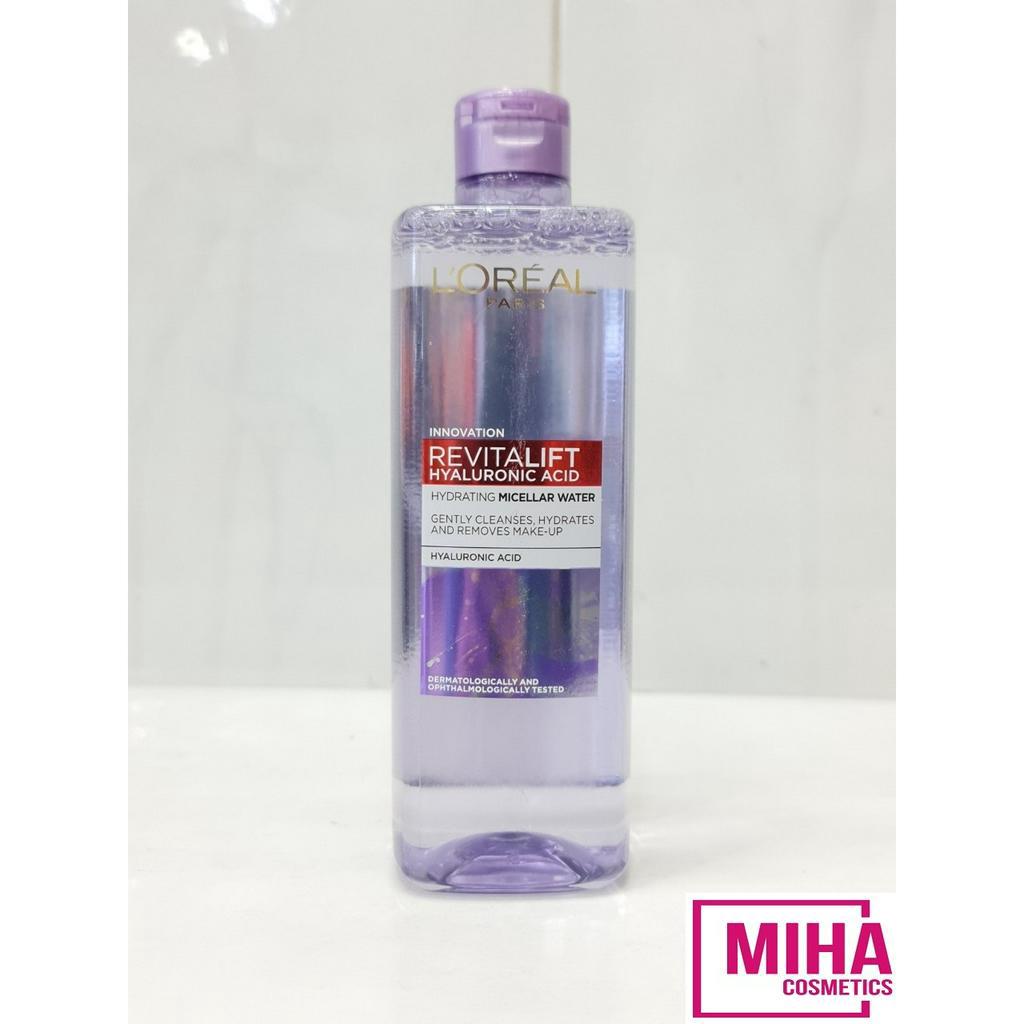 Nước Tẩy Trang Làm Sạch Và Cấp Ẩm L'Oreal Revitalift Hyaluronic Acid Hydrating Micellar Water 400ml