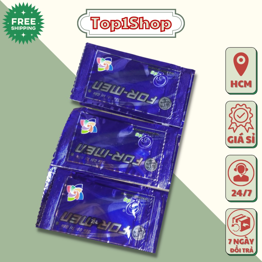 Combo 10 gói dầu gội FOR MEN xanh mùi thơm dành cho nam