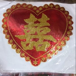 Hỷ decal dán xe trang trí đám cưới