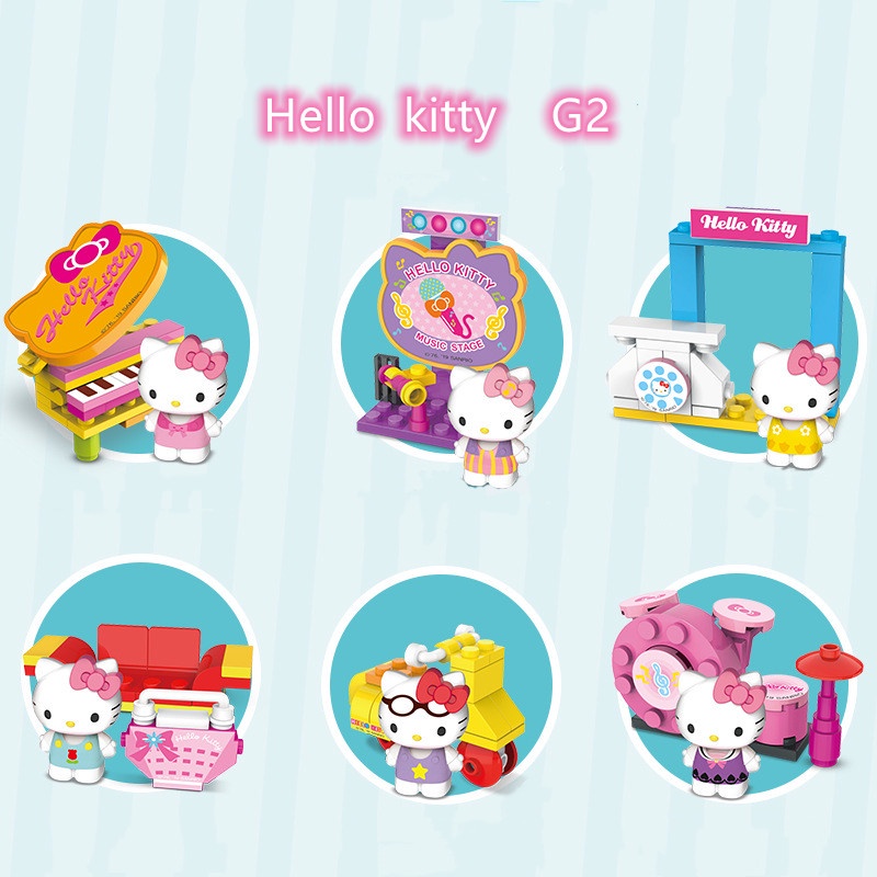 Đồ chơi lắp ráp mô hình trứng họa tiết hello kitty thú vị hỗ trợ giáo dục sớm cho bé